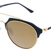 H.i.s Zonnebril unisex 84101 cat. 3 piloot metaal zwart bruin