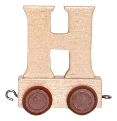 houten letter h met wieltjes 6 cm hoog