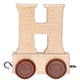 Bongers speelgoed houten letter h met wieltjes 6 cm hoog