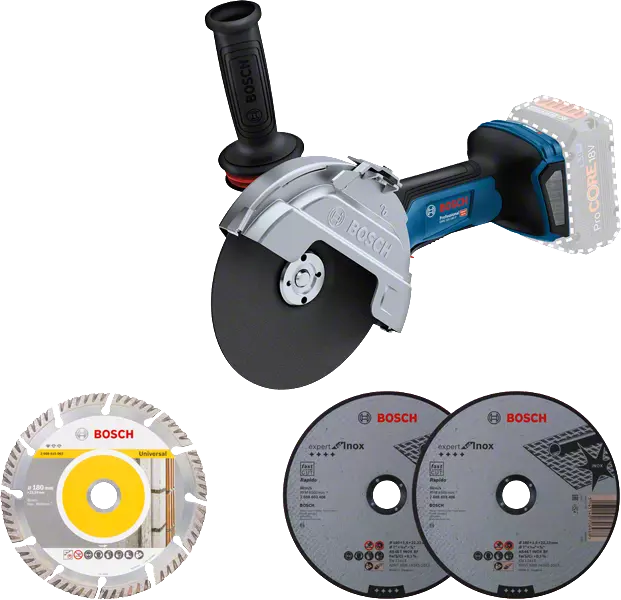Bosch blauw gws 18v-180 p | accu haakse slijper | 180 mm | excl. accu's en lader - 06019h6l01