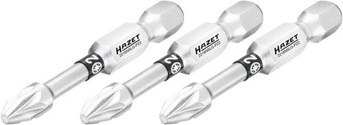 Hazet bit 2216nslg-pz2 3 · 1 4 inch (6,3 mm) zeskant massief · pozidriv-profiel pz · 3-delig · sw pz2