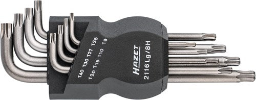 Hazet winkelstiftschlüsselsatz angle screw set 8tlg. torx