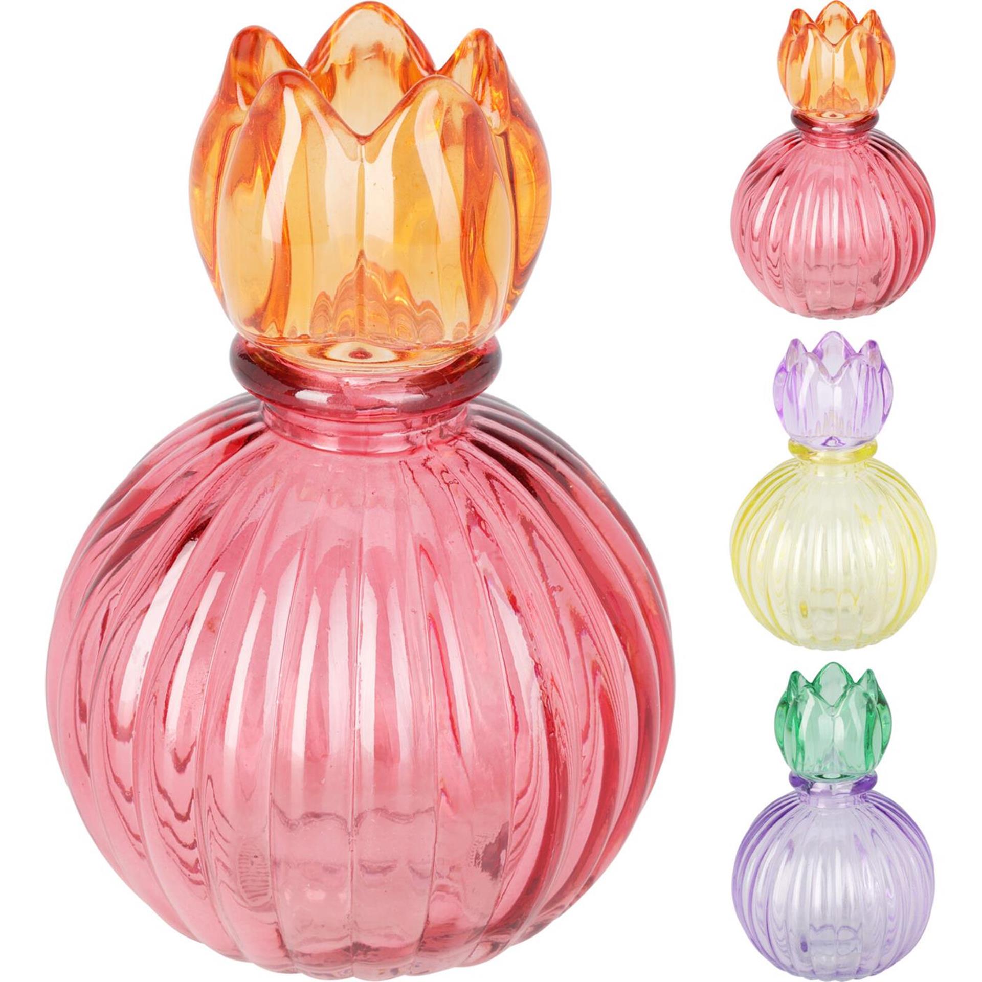 Home styling kaarshouder met tulip 3 ass. kleur