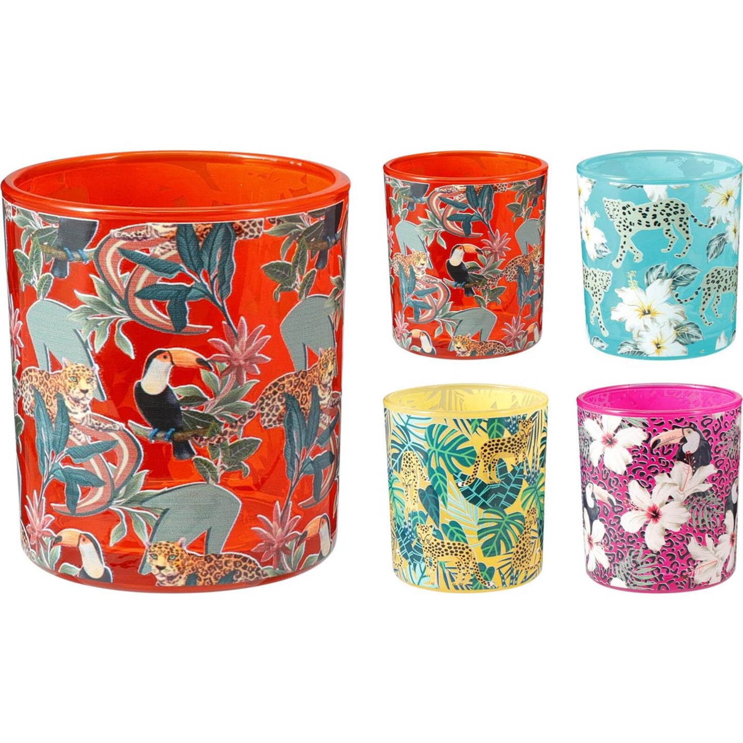 Home styling theelichthouder jungle 7x7cm