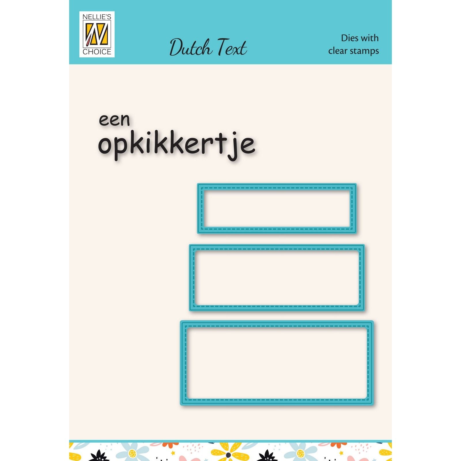 Nellie's choice • cutting die clear stamp tekst een opkikkertje 4st.