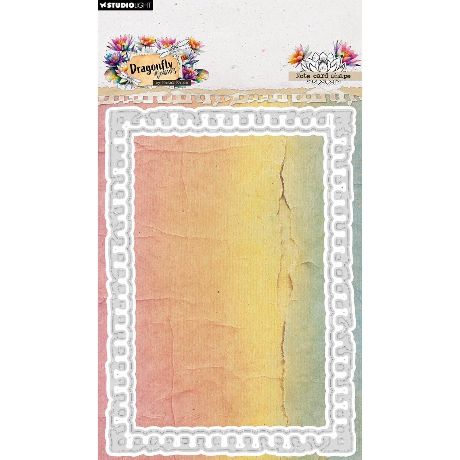 Studio light • hazel eaton cutting die note card shape dragonfly dreams 105x148x1mm 2 pieces