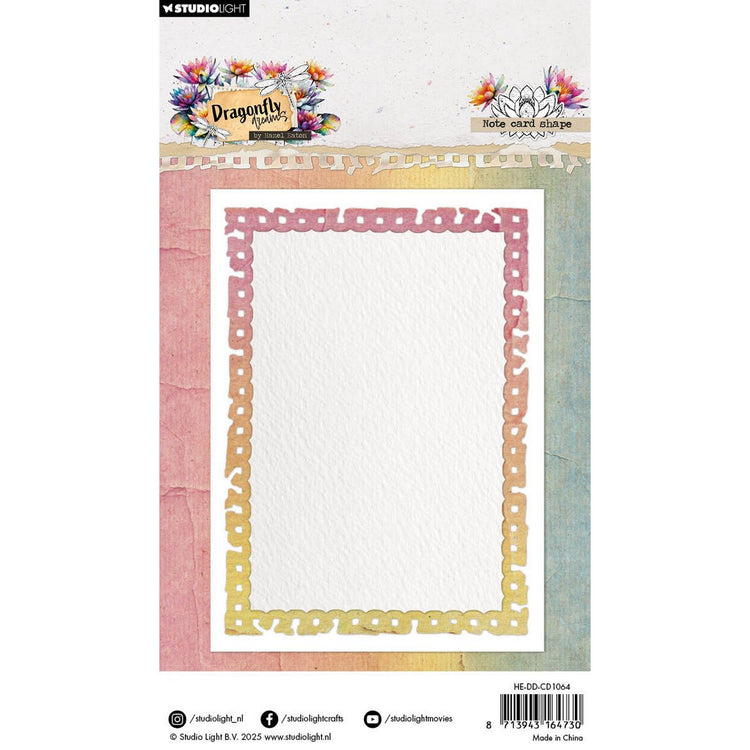 Studio light • hazel eaton cutting die note card shape dragonfly dreams 105x148x1mm 2 pieces