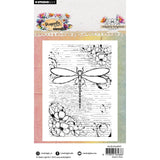 Studio light • hazel eaton clear stamp dragonfly background dragonfly dreams 93x136x3mm - afbeelding 2
