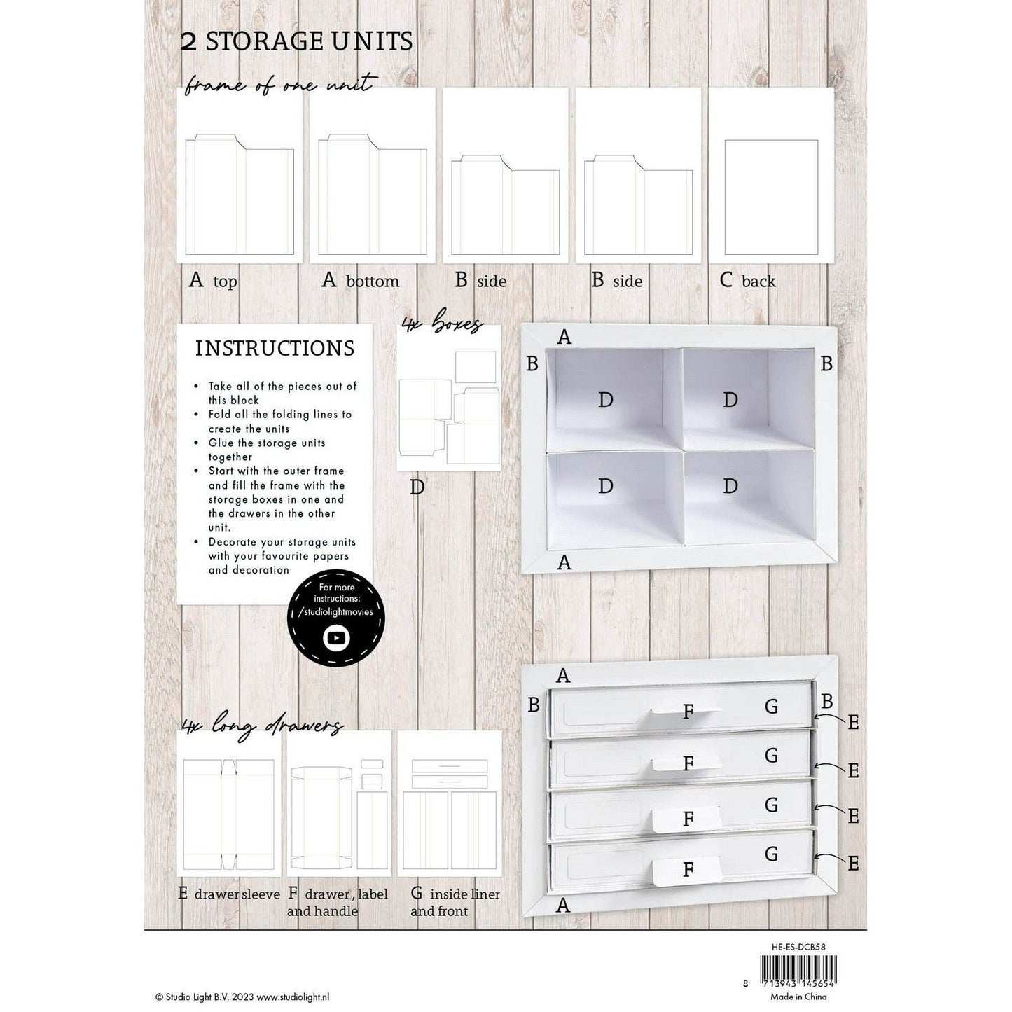 Studio light • essentials diy storage block drawer units