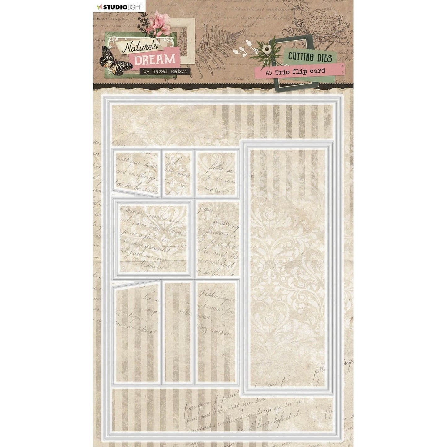 Studio light • natures dream cutting dies a5 trio flip card