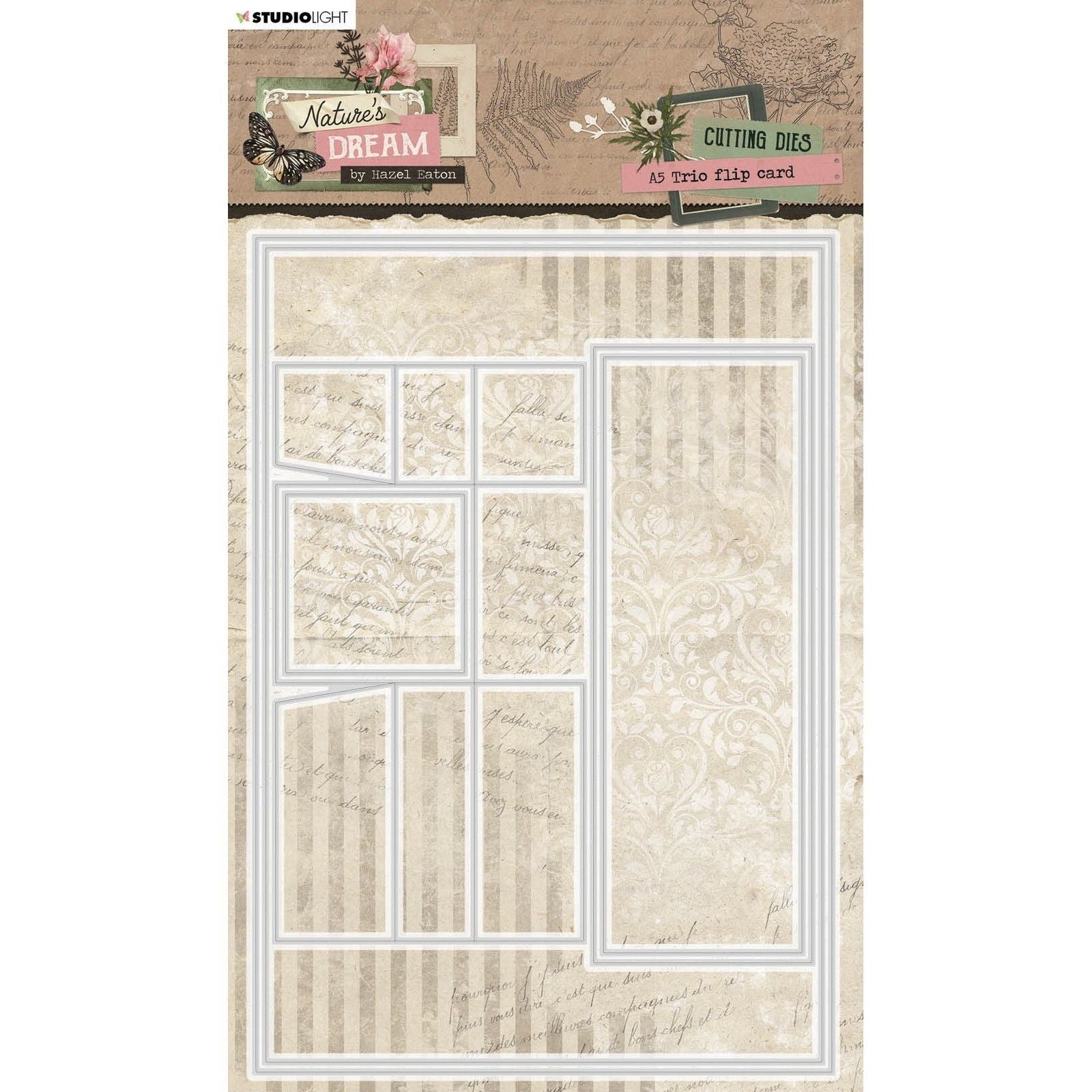 Studio light • natures dream cutting dies a5 trio flip card