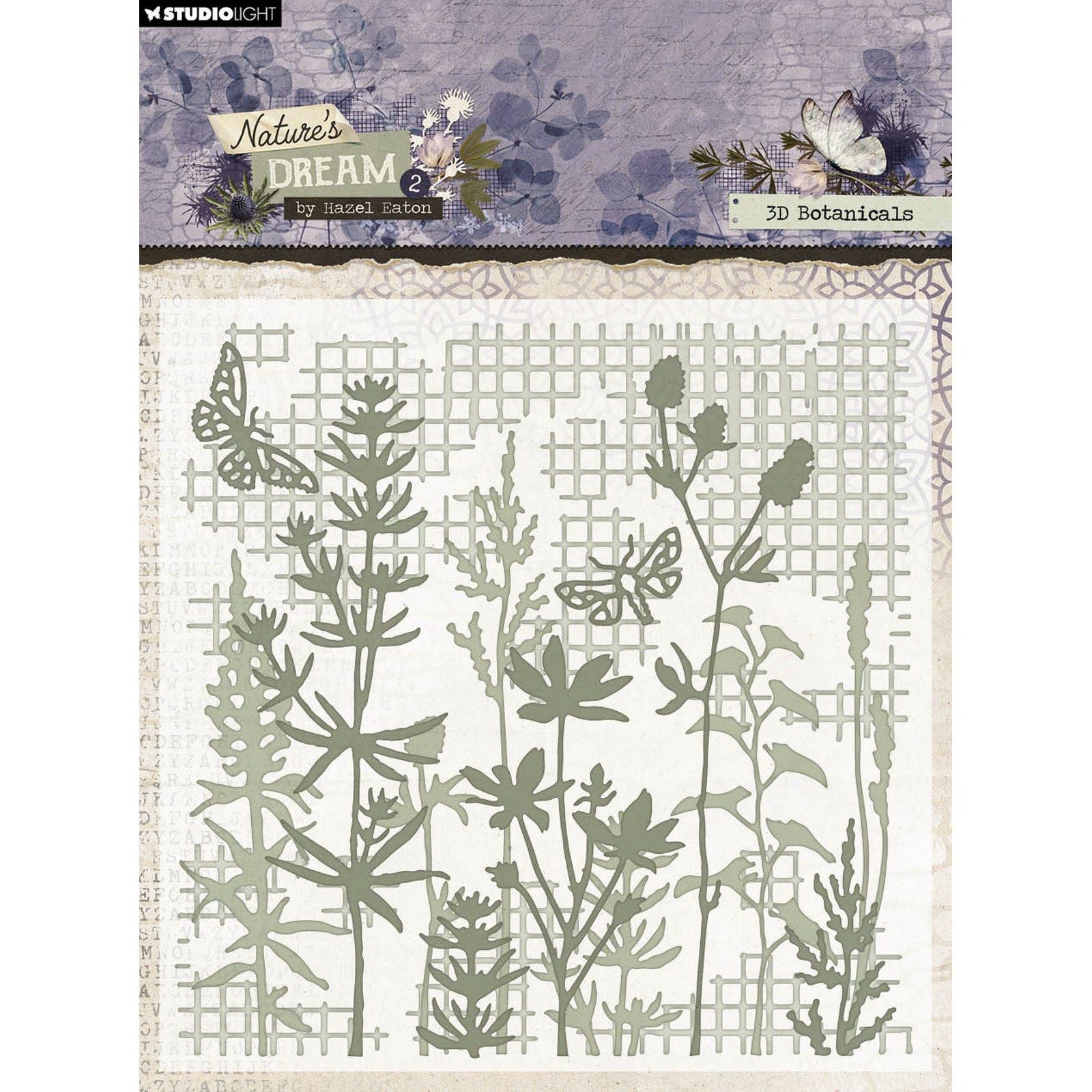 Studio light • nature's dream 2 embossing folder 3d botanicals