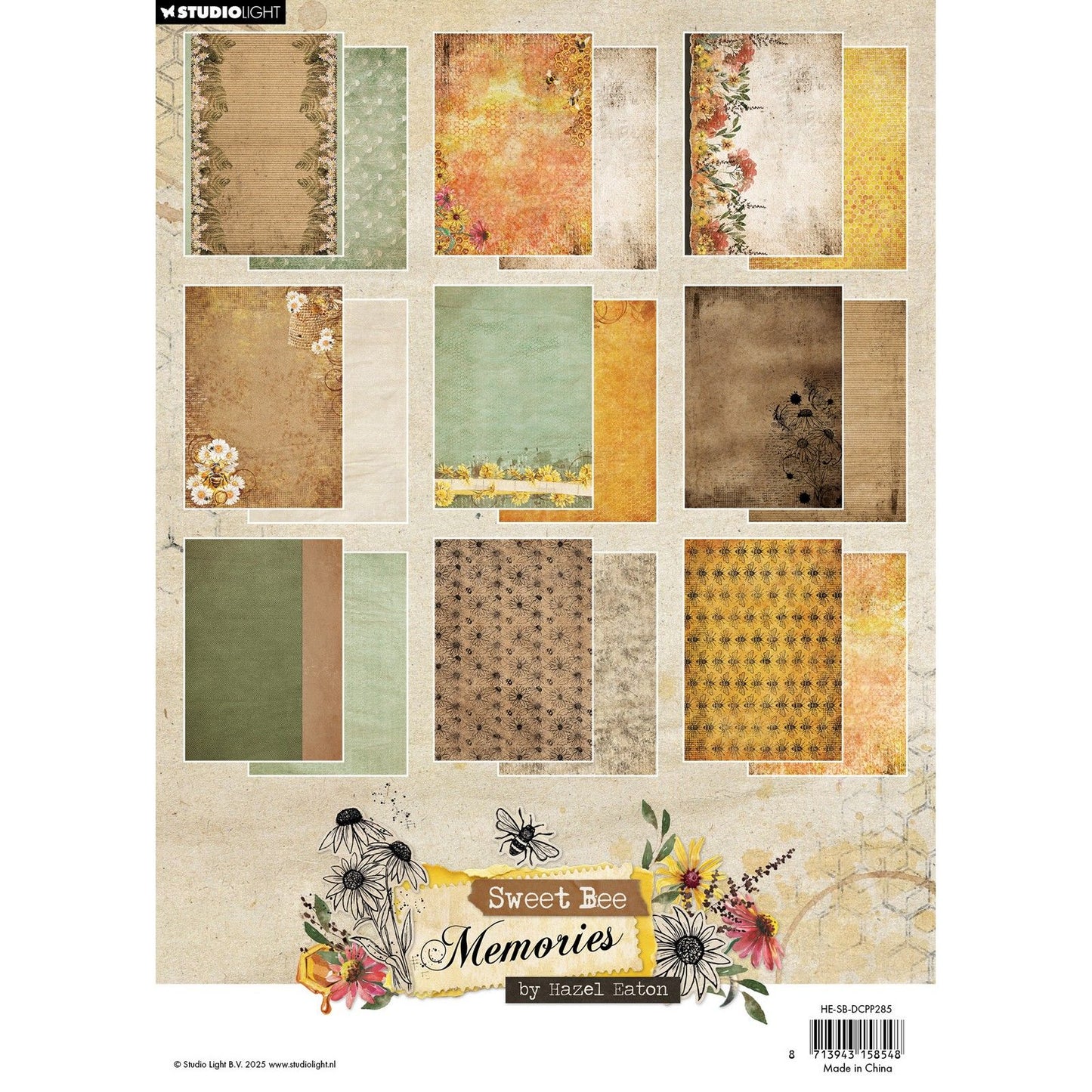 Studio light • sweet bee memories design paper pad background
