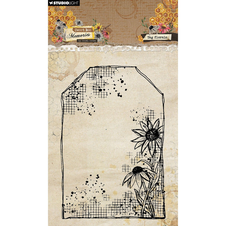 Studio light • sweet bee memories clear stamp tag florals