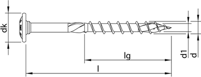 Heco -topix-plus 8,0 x 140, tk, tellerkop, t40, dd, vz; 50 st - hc61280