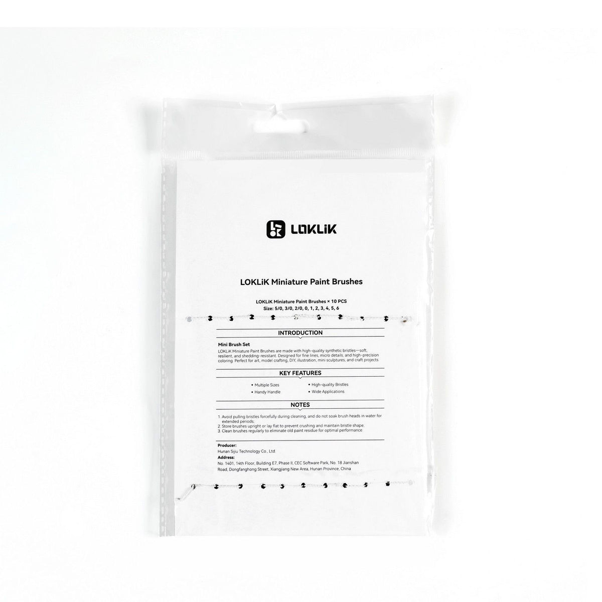 Loklik • mini verfkwasten set 10st.