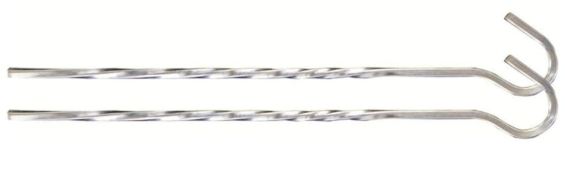 Highlander Gedraaide Tentharing 18 cm Staal 10 Stuks Zilver