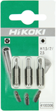 Hikoki accessoires bits 1 4 hexagonal 1.5 2 2.5 mm 4100306