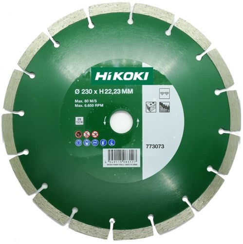 Hikoki accessoires diamant zaagblad 230 x 22,2 x 7mm type universeel gesinterd - 752805