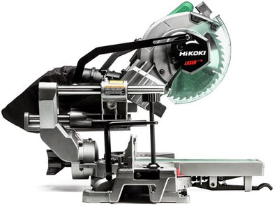 Hikoki afkortzaag c8fshgwaz, 216mm, asgat 30mm, 1100w, met laser, inclusief zaagblad
