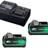 Hikoki uc18ysl3whz booster pack | 2 x multi-volt bsl38a18x accu's 5ah 18v 2,5ah 36v + snellader uc18ysl3