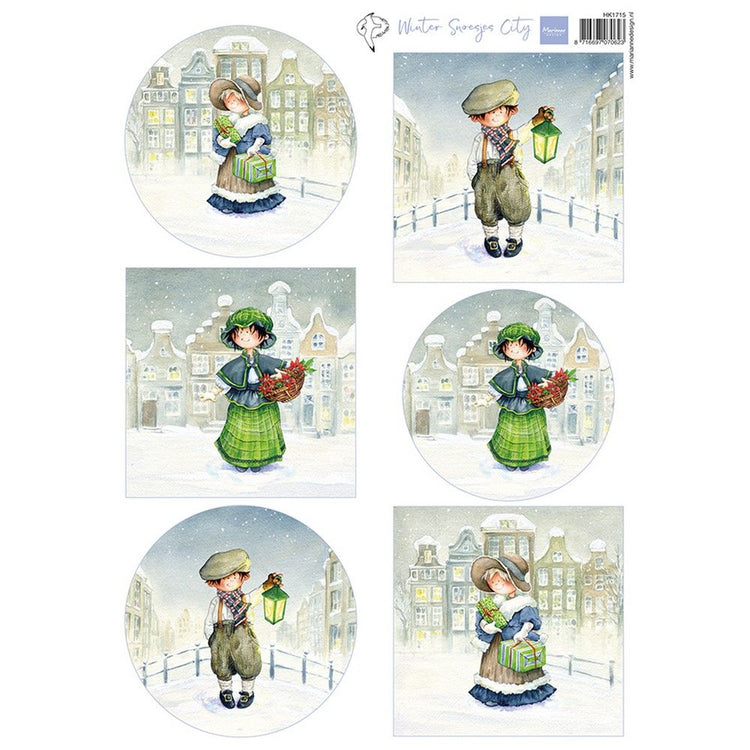 Marianne design • knipvel hetty's snoesjes - winter city