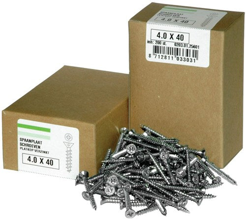 Hoenderdaal fasteners hoenderdaal houtschroef messing blank lk zs din95 2.5x12 | 200 stuks - 0121.20.04420