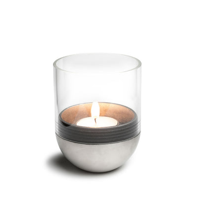 Höfats Gravity Candle windlicht 13 cm zilver