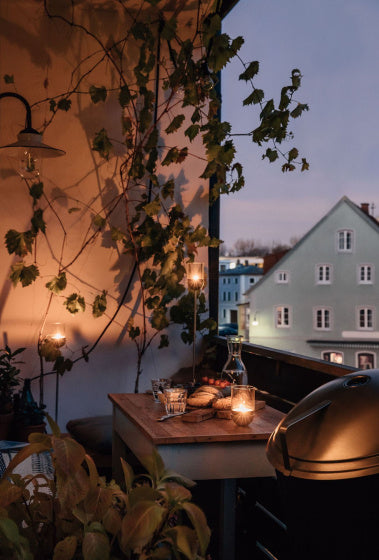 Höfats Gravity Candle windlicht 13 cm zilver