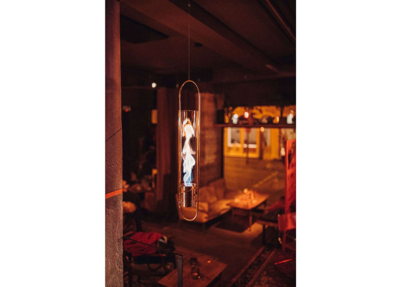 Höfats Spin 120 sfeerlantaarn hangend 150 cm RVS zilver