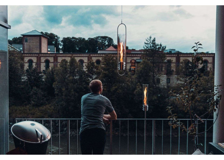 Höfats Spin 120 sfeerlantaarn hangend 150 cm RVS zilver