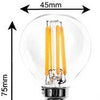 Enzo hp led kogel e14 1-10w 2200k filament helder - led7928