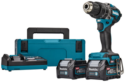 Makita hp002gd201 | 40v max klopboor- schroefmachine | 2,5 ah accu (2 st) + snellader | in mbox - hp002gd201