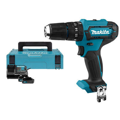 Makita hp333dsaj | 12 v max | klopboor- schroefmachine | 2,0 ah accu (2 st) | lader | in mbox - hp333dsaj