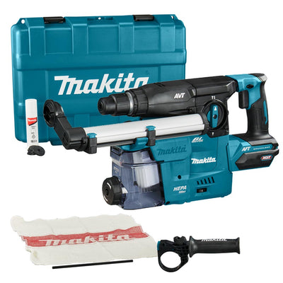Makita hr008gz03 accu combihamer | 40 v max | sds-plus | excl. accu's en lader | met stofafzuiging | in kunststof koffer - hr008gz03