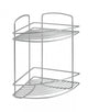 Metaltex onda badkamer-hoekrek 2 etages 22x22x35 cm zilver