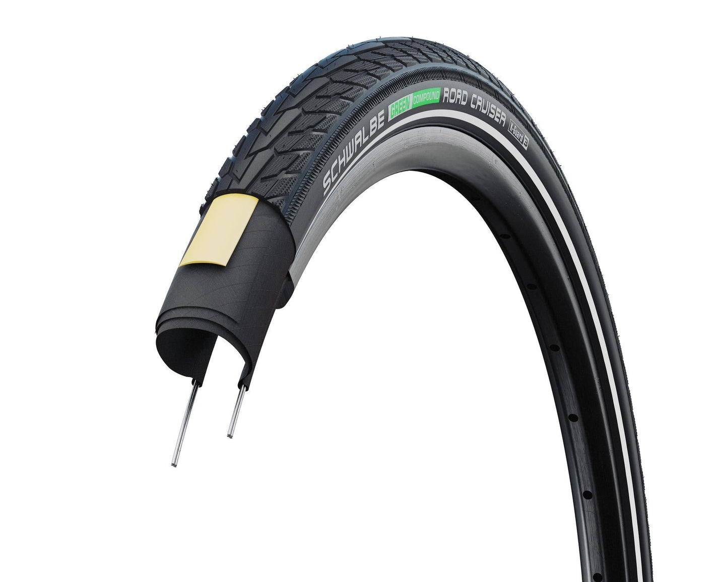 Schwalbe benelux b.v. schwalbe bub. 42-622 28x1.60 hs 484 motion road cruiser k-guard b b+rt green - 11101306.01