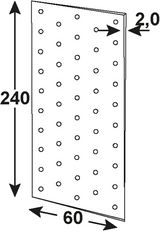 Connex geperforeerde plaat 60x240x2 vz - hv2045 - afbeelding 2