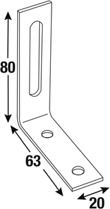 Connex verstelbare winkelhaak 80x63x20 bvz - hvb4360 - afbeelding 2