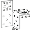 Connex latverbinding links 40x40x80x2 bvz - hvb4386