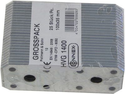 Connex verbindingplaat 95x35x2,5 25st vz - hvg1400