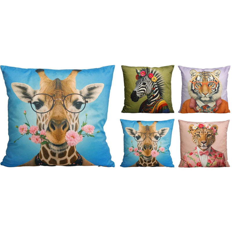Home styling kussen 45x45cm met hip dierenhoofd