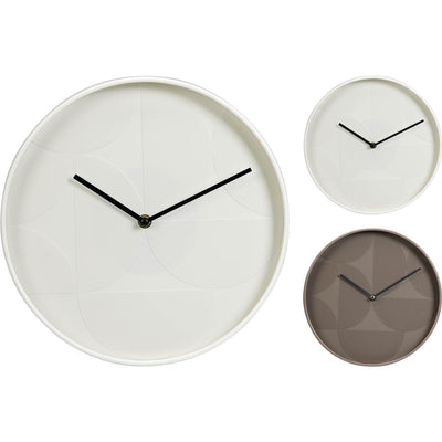 Home styling wandklok ø30cm 2 assorti wandklok modern ø30cm wit of taupe