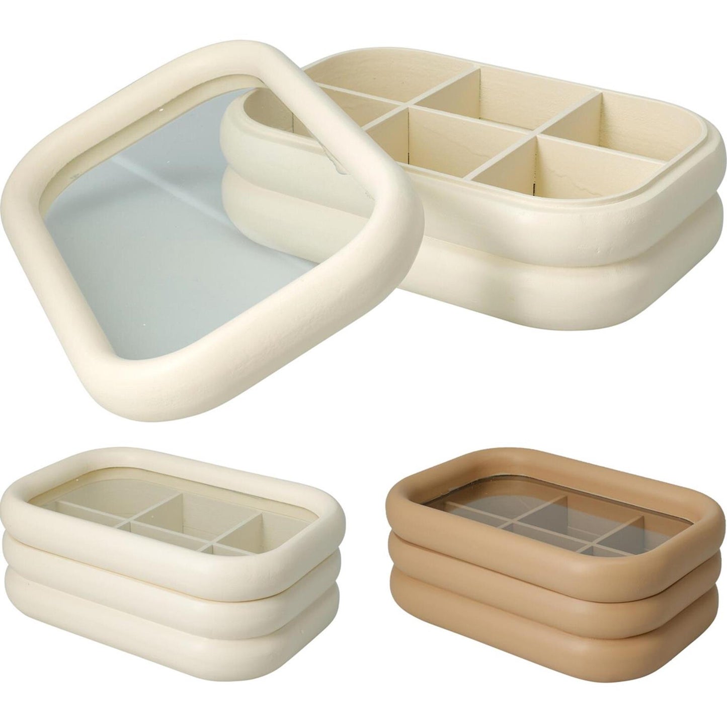 Z1 theedoos hout afgerond 23x15cm