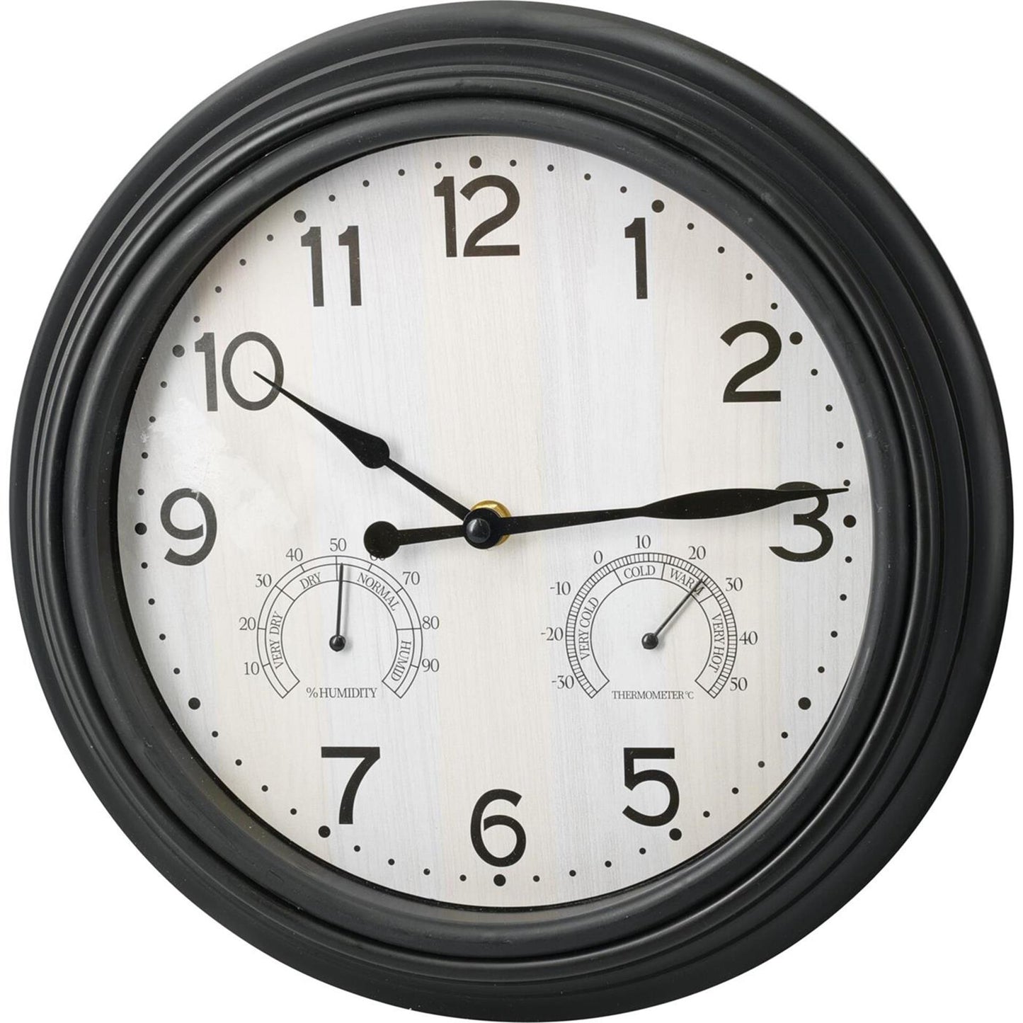 Home styling wandklok zwart 30 cm rond