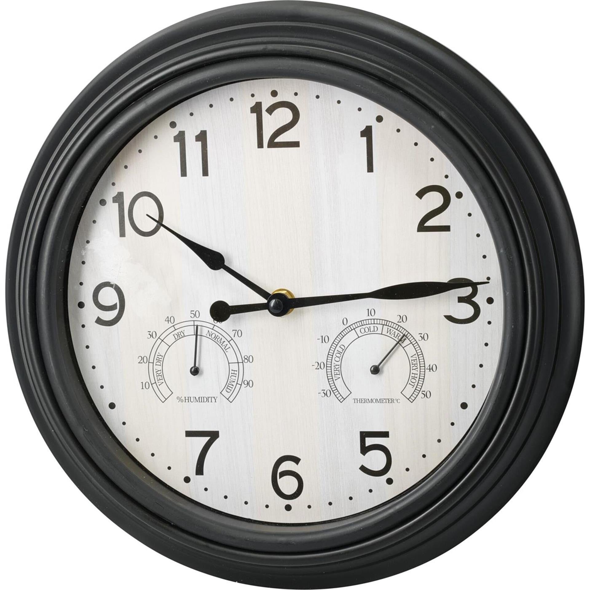 Home styling wandklok zwart 30 cm rond