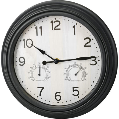 Home styling wandklok zwart 30 cm rond