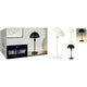 Home styling tafellamp metaal zwart 18x36cm