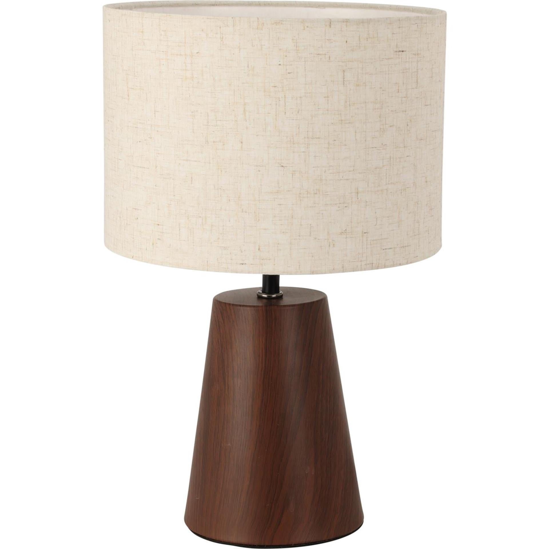 Home styling tafellamp metaal met beige kap