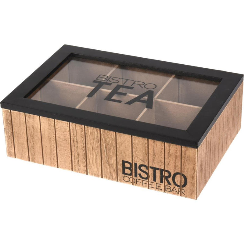 Excellent houseware theedoos bistro 6-vaks 24x16,5x7,5cm